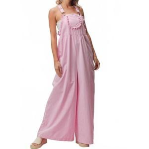 NEW BIBI micheline lace overalls in pink